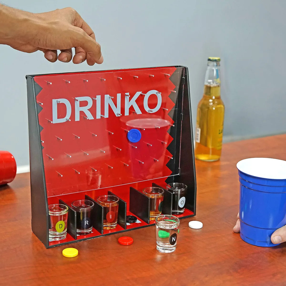 JUEGO DRINKO SHOTS Gray helmet for bikers