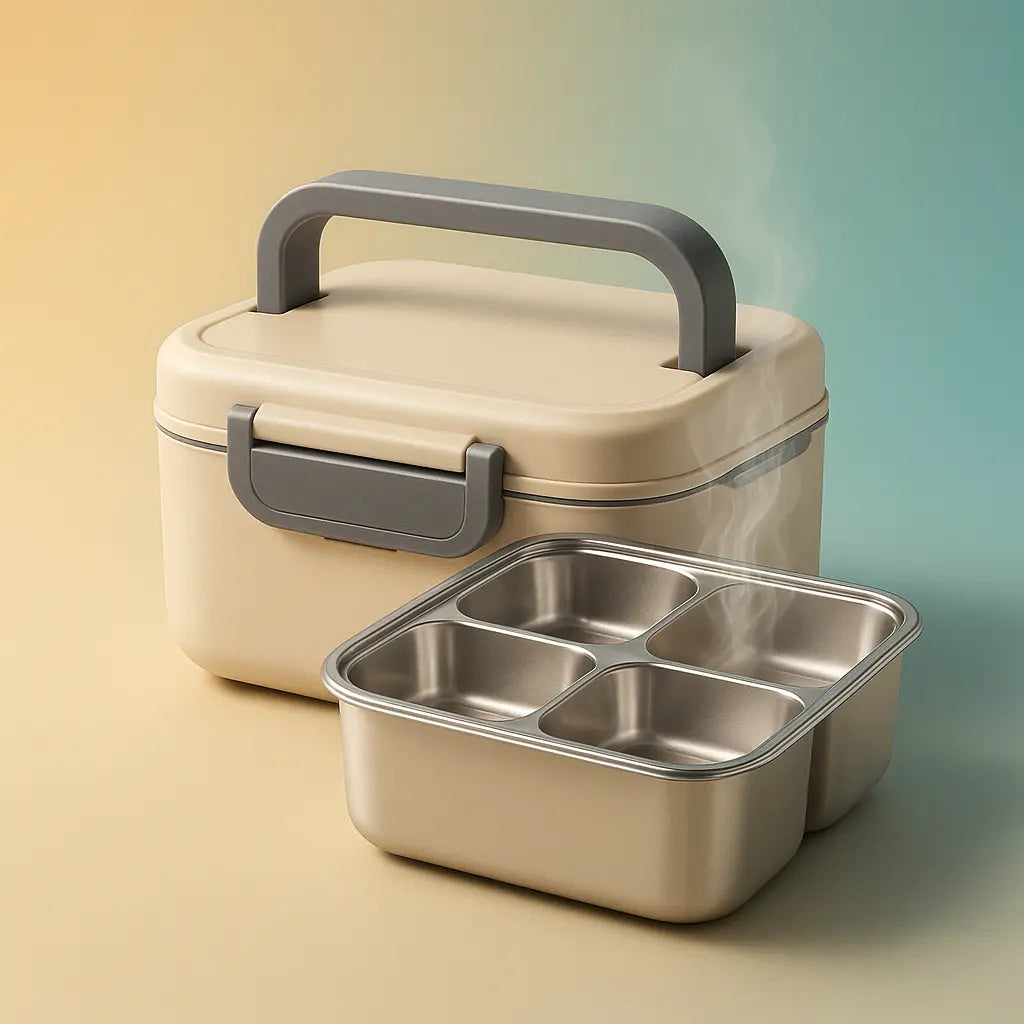 Comida caliente en 20–30 min sin microondas ni oficina equipada.
