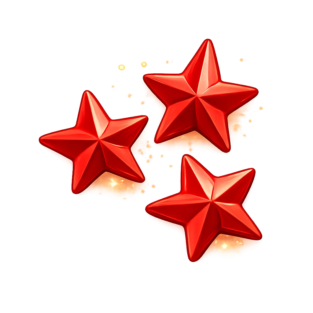 Diámetro de 35mm con estrellas 3D internas