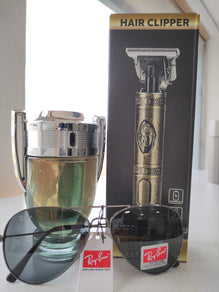 PERFUME INVICTUS + AFEITADORA + GAFAS