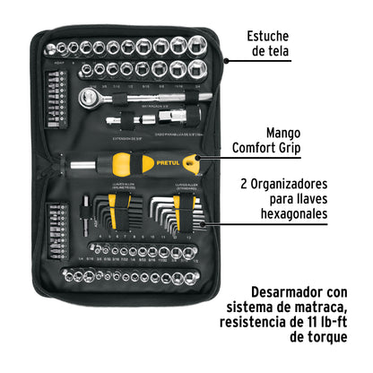 Nuevo! Juego de Herramientas 83 Piezas PRETUL