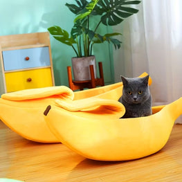 Cama para gato con forma de banano (Talla M)