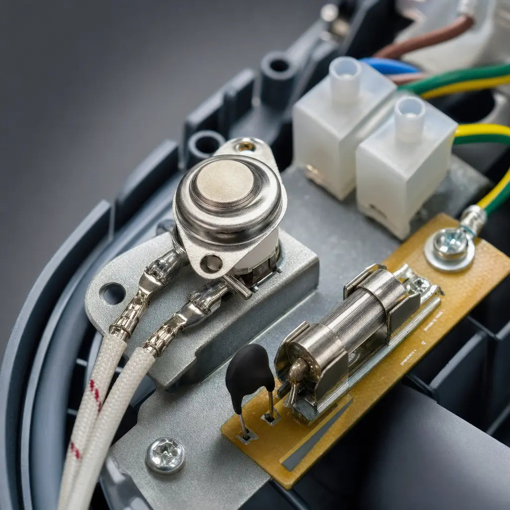 Elementos eléctricos: Termostato con protección contra sobrecalentamiento.